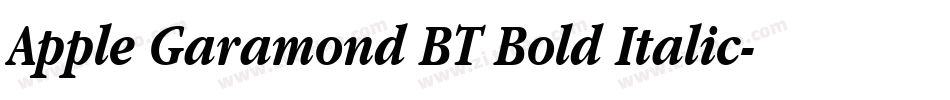 Apple Garamond BT Bold Italic字体转换